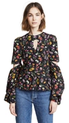 HELLESSY Celeste Keyhole Floral Blouse