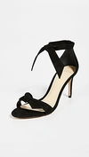 Alexandre Birman Clarita 75 Sandalen Aus Veloursleder Mit Schleife In Black
