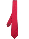 GUCCI GUCCI ROARING TIGER PATTERNED TIE - RED