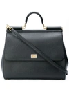 Dolce & Gabbana Medium Sicily Tote Bag In Black