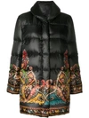 ETRO ETRO PATTERNED PUFFER COAT - BLACK