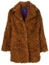 PINKO OVERSIZED FAUX FUR COAT