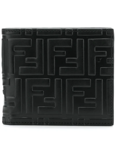 Fendi Ff Motif Bi-fold Wallet In Black