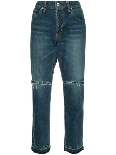 Sacai Slim Cropped Jeans - 蓝色 In Blue