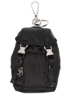 PRADA Black nylon Mini Bag Keyring
