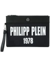 PHILIPP PLEIN PHILIPP PLEIN OVER CLUTCH BAG - BLACK