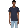 NAKED AND FAMOUS NAKED AND FAMOUS DENIM BLUE RINGSPUN COTTON T-SHIRT