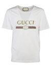 Gucci Oversized Cotton T-shirt With Logo In White