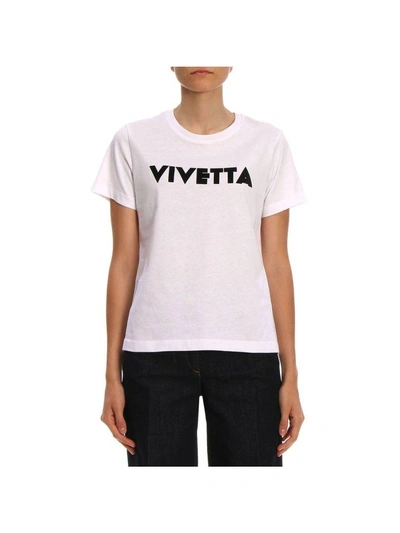 Vivetta T-shirt With Logo Print In White (white)