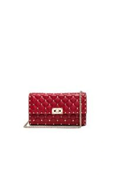 Valentino Garavani Valentino  Rockstud Spike Chain Bag - Red