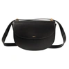 Apc A.p.c. Betty Crossbody Bag In Black Leather With Logo In Black