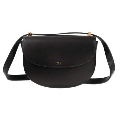 APC GENEVE HOBO BAG - A.P.C. - BLACK - LEATHER