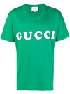 Gucci Baby Print Logo Short Sleeve T-shirt In Green
