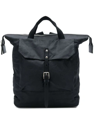 Ally Capellino Frances Waxed Rucksack In Black