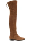SERGIO ROSSI SERGIO ROSSI FLAT OVER THE KNEE BOOTS - BROWN