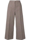 MSGM DOGTOOTH CROPPED TROUSERS