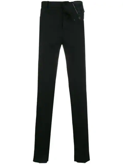 Y/project Foldover Straight Trousers In Black