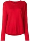 ASPESI ASPESI V-NECK PULLOVER - RED