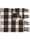 BURBERRY BURBERRY CASHMERE CHECK SCARF - BLACK