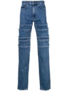 Y/PROJECT Y / PROJECT DECONSTRUCTED STRAIGHT JEANS - BLUE