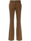 P.A.R.O.S.H P.A.R.O.S.H. BOOTCUT TROUSERS - BROWN