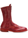 GUIDI GUIDI FRONT ZIP BOOTS - RED