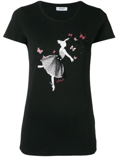 Liu •jo Ballerina T-shirt In Black