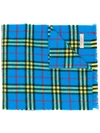 BURBERRY BURBERRY CASHMERE CHECK SCARF - BLUE