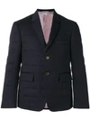 THOM BROWNE FLAP POCKETS QUILTED BLAZER