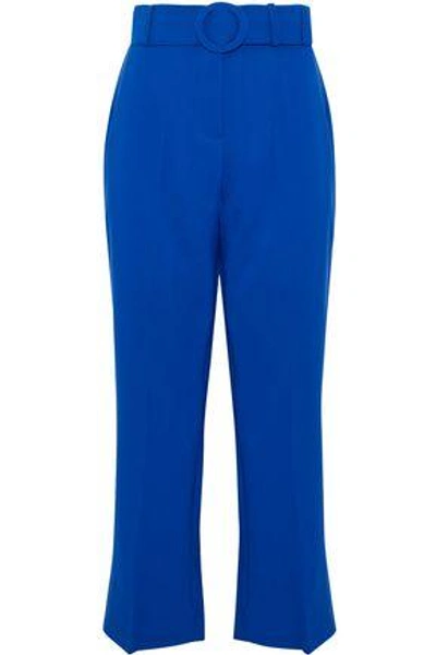 W118 By Walter Baker Cropped Cady Flared Trousers In Bright Blue