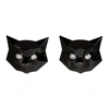 MIU MIU MIU MIU BLACK CRYSTAL CAT EARRINGS