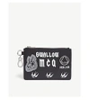 MCQ BY ALEXANDER MCQUEEN BLACK AND WHITE SWALLOW LEATHER POUCH