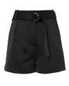 PHILLIP LIM Black Satin Origami Shorts,P1815382BON