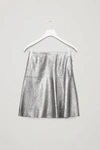 COS CRACKED-LEATHER A-LINE SKIRT,0648593002