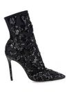 GIANVITO ROSSI Leopard-Print Sequin Ankle Boots