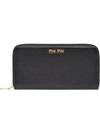 MIU MIU logo zip around wallet