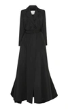 BOUGUESSA BELTED TAFFETA COAT GOWN,F18A11