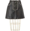 MIU MIU Leather skirt,MPD527 1RU0 002