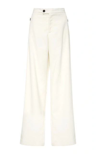 Bogner X White Cube Ylvi Cotton Wide Leg Trousers In White