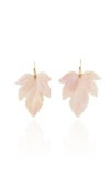 ANNETTE FERDINANDSEN M'O Exclusive: Mother Of Pearl Fancy Leaf Earrings,LF4PK 18K