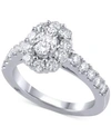 MARCHESA DIAMOND OVAL HALO BRIDAL SET (2 CT. T.W.) IN 18K WHITE, YELLOW OR ROSE GOLD