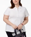 TOMMY HILFIGER PLUS SIZE PIQUE POLO SHIRT, CREATED FOR MACY'S