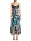 NANETTE LEPORE Floral Spaghetti-Strap Hi-Lo Dress,0400099040390