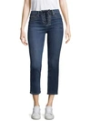 HUDSON Bullocks High-Rise Lace-Up Crop Bootcut Jeans,0400099152397