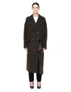 Y'S DOUBLE BREASTED COCOON WOOL COAT,YI-C04-128-1