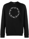 MCQ BY ALEXANDER MCQUEEN MCQ ALEXANDER MCQUEEN CIRCLE LOGO PRINT SWEATSHIRT - BLACK