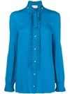 GUCCI RUFFLE TRIM BLOUSE