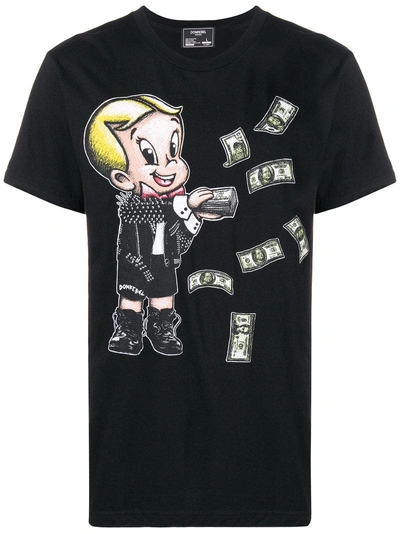 Domrebel Baller 25 Cotton Jersey T-shirt In Black