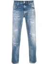 DEPARTMENT 5 DISTRESSED CROPPED JEANS