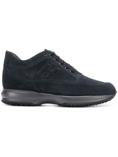 Hogan Interactive Suede Sneakers In Blue